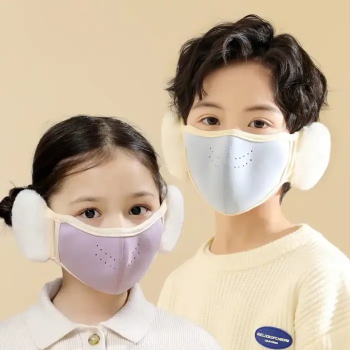 Fluffy Earmuffs and Face Mask For Kids - Image 5