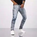 Trendy Straight Leg Jeans For Men - Image 5