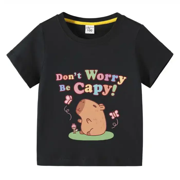 Cotton Capybara T-shirt For Children - Image 6