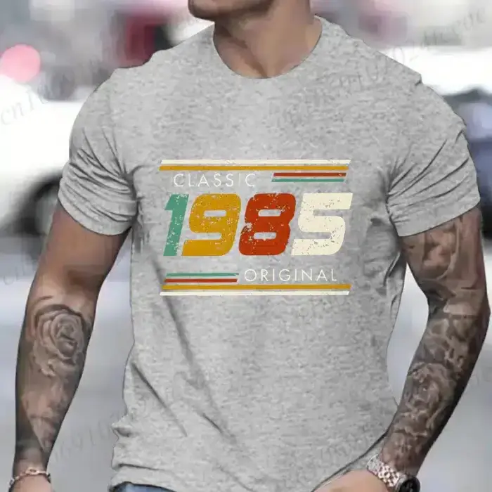 Vintage Printed T-shirt For Men - Image 4