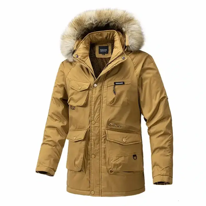 Casual Fleece Parka Jacket For Men - Image 3