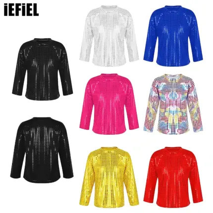 Sequins Long Sleeve Top For Kids