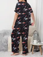 Slightly Loose Plus size Pyjamas Set For Women - Image 3