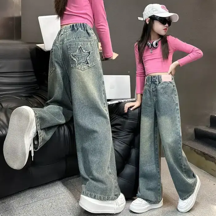 Casual Baggy Denim Jeans For Kids - Image 2