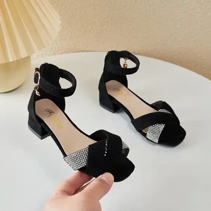 New Rhinestones Heels Shoes For Kids - Image 1