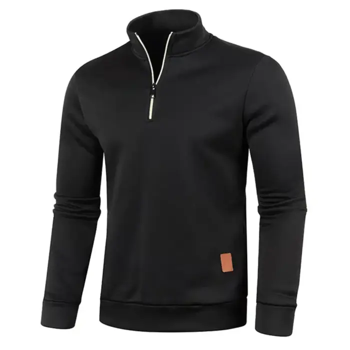 Casual Half Zipper Pullover For Men - Image 5