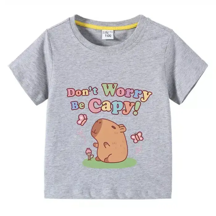Cotton Capybara T-shirt For Children - Image 4
