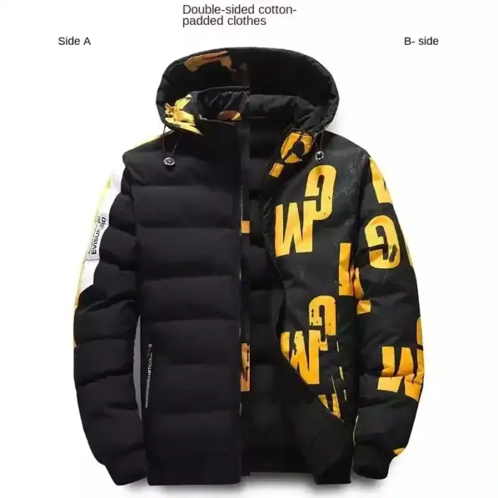 Casual Double-Sided Padded Jacket For Men - Image 3