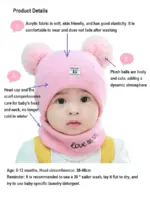 Warm Knitted Beanie and Scarf For Kids - Image 2