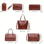 Leather Shoulder Bag set - Image 4