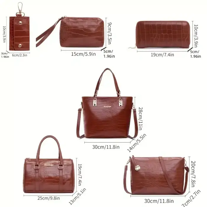 Leather Shoulder Bag set - Image 4