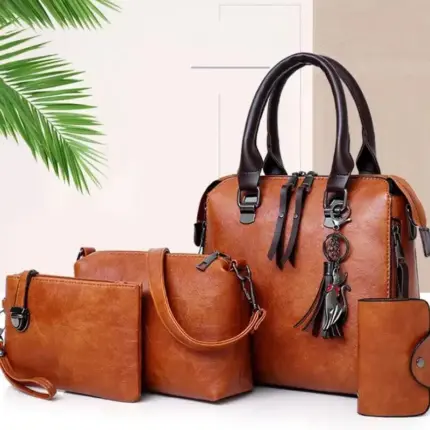 Luxury Faux Leather Bag Set For Women