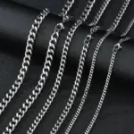 Basic Stainless Steel Cuban Necklaces For Men - Image 6