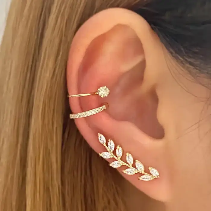 Rhinestone Ear Cuff Earrings For Women - Image 2
