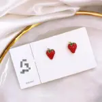 Small Strawberry Stud Earrings - Image 6