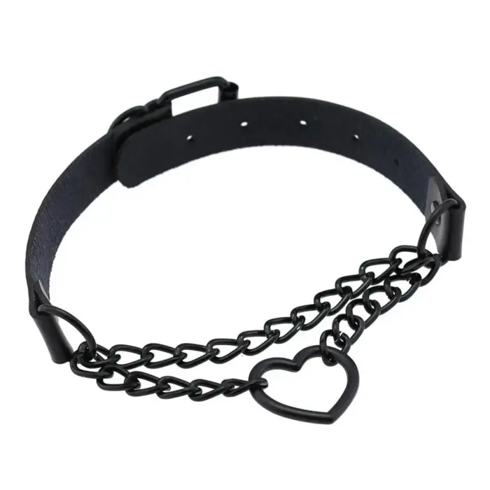 Metal Heart Choker Necklace - Image 3