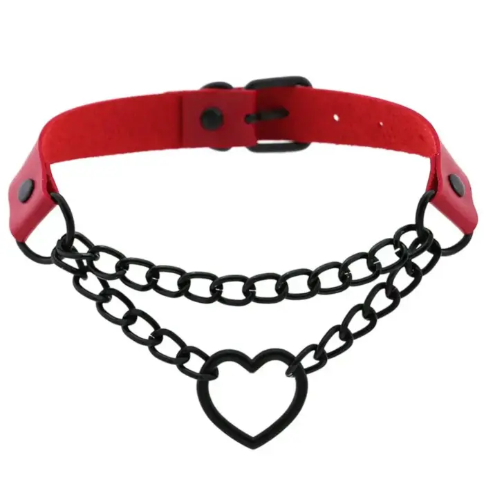 Metal Heart Choker Necklace - Image 5