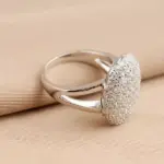 Silver Rhinestone Ring For Women - Image 4