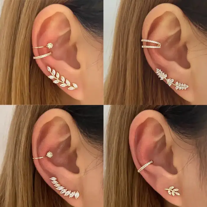 Rhinestone Ear Cuff Earrings For Women - Image 1