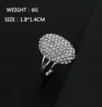 Silver Rhinestone Ring For Women - Image 6