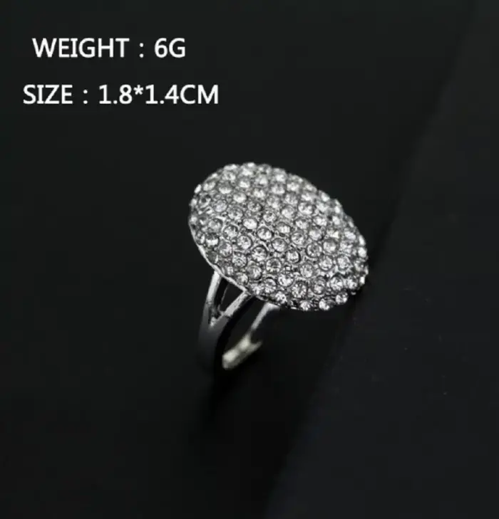 Silver Rhinestone Ring For Women - Image 6