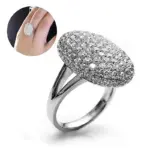 Silver Rhinestone Ring For Women - Image 2