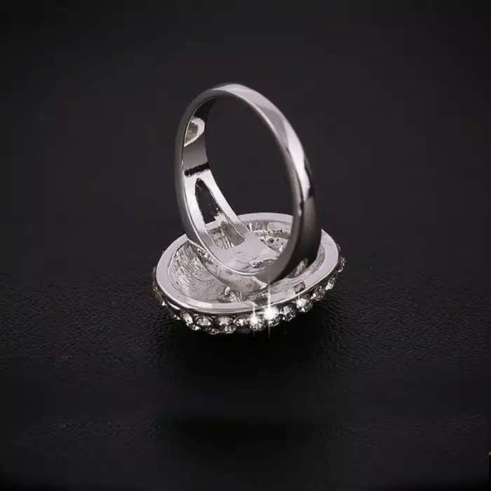 Silver Rhinestone Ring For Women - Image 5