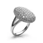 Silver Rhinestone Ring For Women