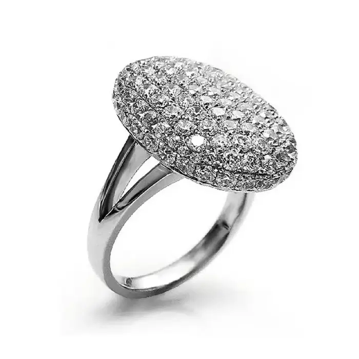 Silver Rhinestone Ring For Women - Image 1