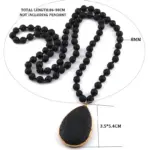 8mm Bohemian Stone Pendant Necklace For Women - Image 3