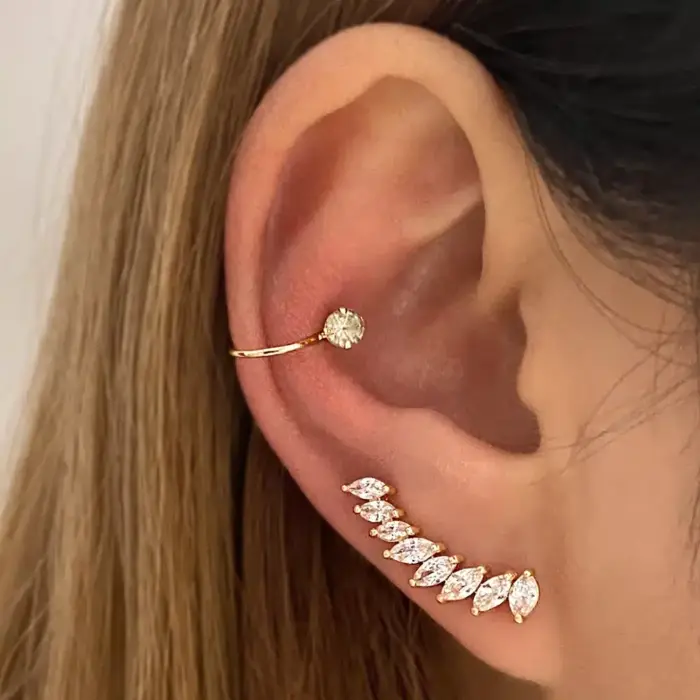 Rhinestone Ear Cuff Earrings For Women - Image 4