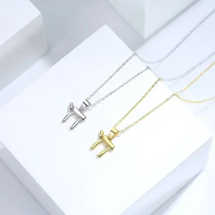 Minimalist Hebrew Pendant Necklace