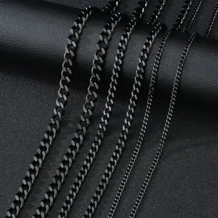 Basic Stainless Steel Cuban Necklaces For Men - Image 5