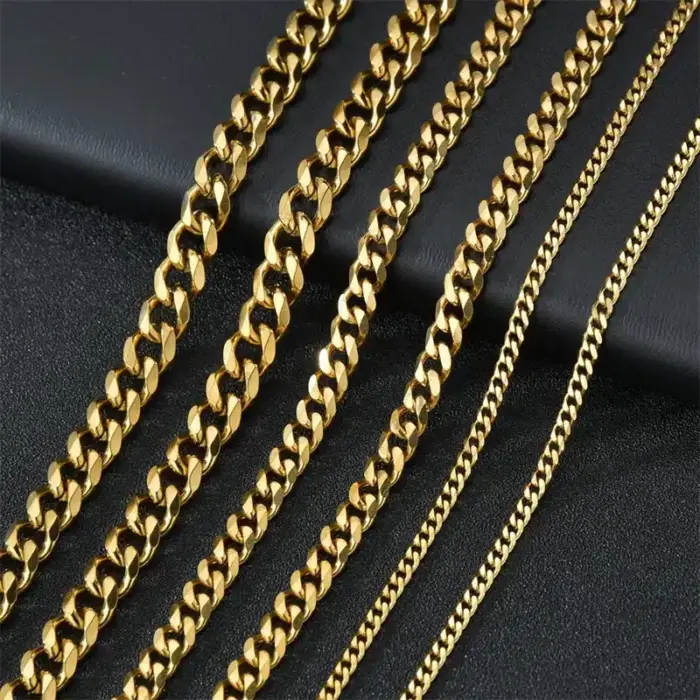 Basic Stainless Steel Cuban Necklaces For Men - Image 4