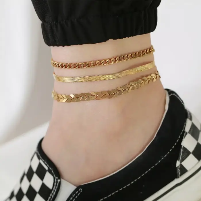 Simple Chain Anklets For Women - Image 3