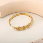 Stainless Steel Twisted Bangles For Women - Image 3
