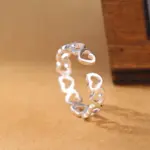 925 Sterling Silver Heart Rings For Women - Image 4
