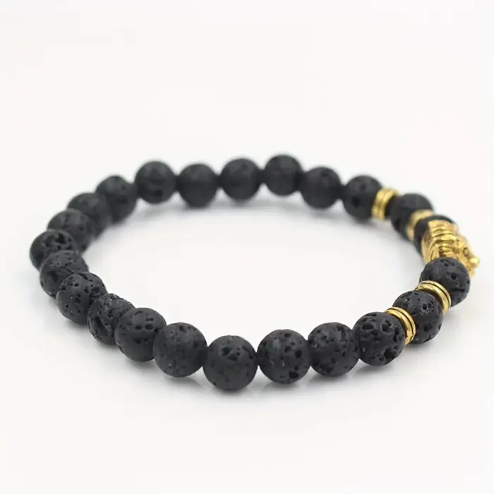 Lava Volcanic Stone Bracelet For Men - Image 5