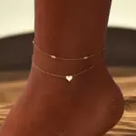 Heart Chain Anklet Set for Women - Image 3