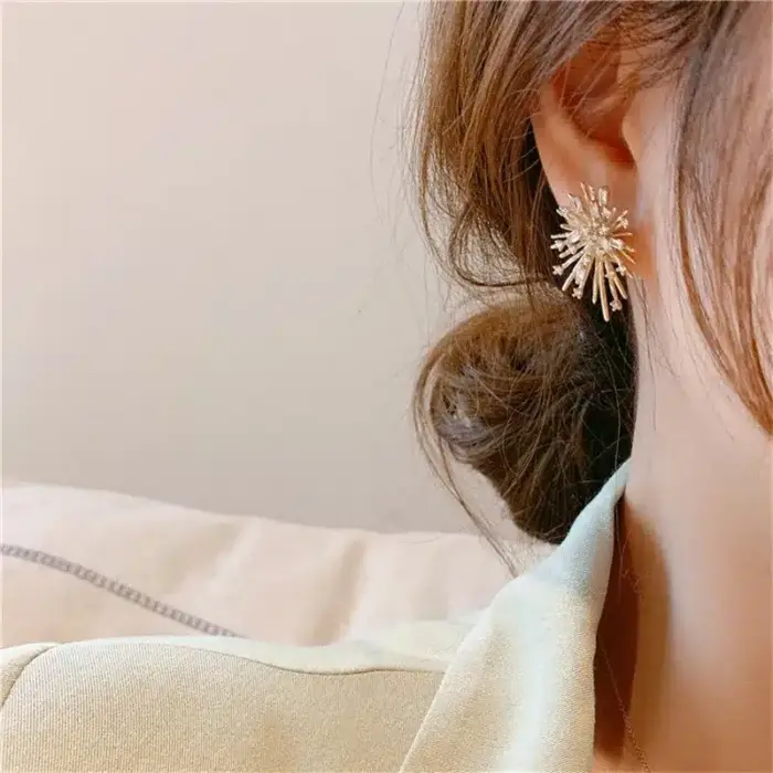 Sparking Rhinestone Stud Earrings - Image 5