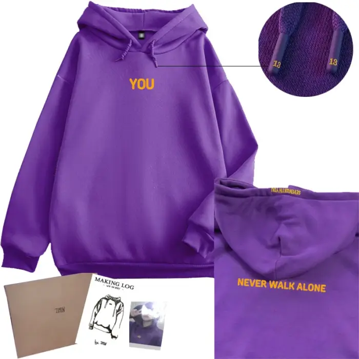 Purple Bts Hoodies For Women - Image 3