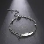 Stainless Steel Feather Anklet For Women - Image 3