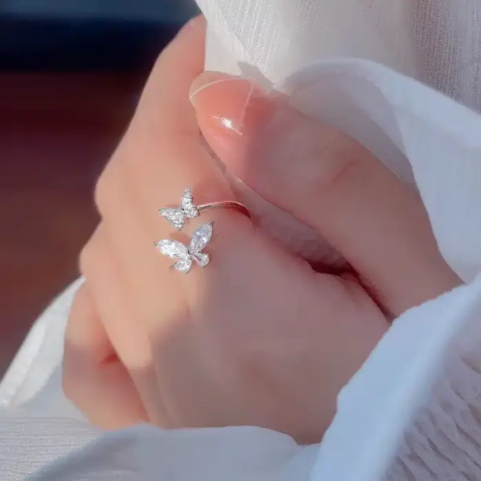 Simple Butterfly Rings For Women - Image 4