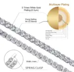Cubic Zirconia Chain Necklace For Men - Image 3