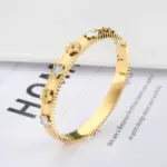 Stainless Steel Flower Bangles For Women - Image 6