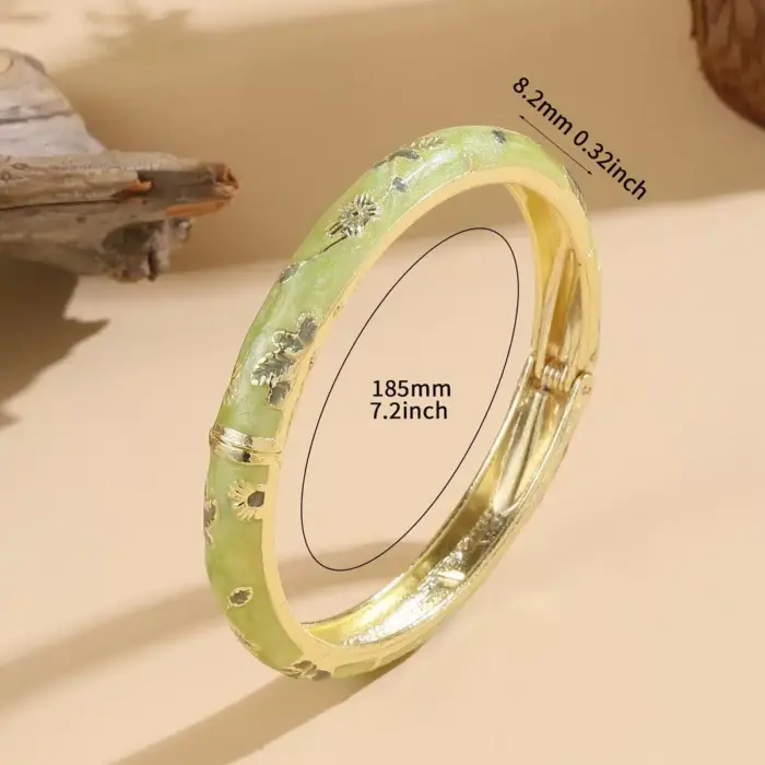 Flower Bangle Bracelet For Women - Image 3
