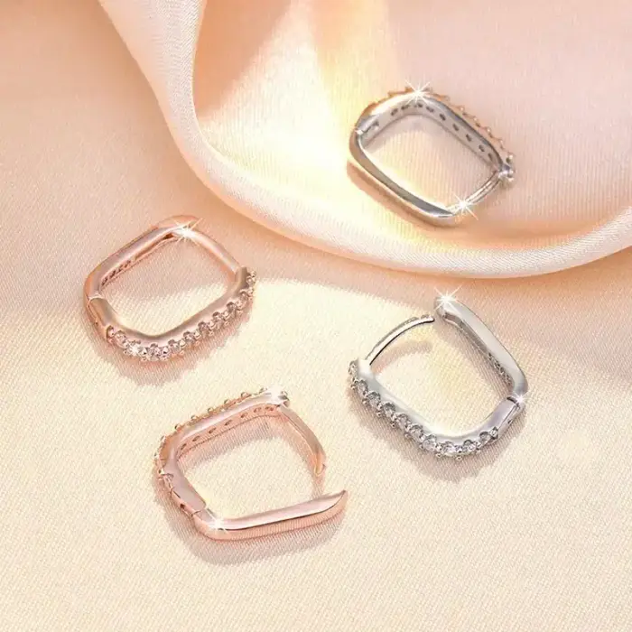 925 Sterling Silver Circle Hoop Earrings For Women - Image 3
