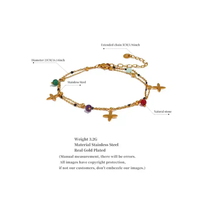 Natural Stones Anklet For Women - Image 5