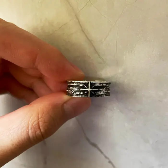 Retro Starry Night Ring For Men - Image 4