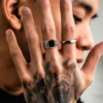 Square Stone Ring For Men